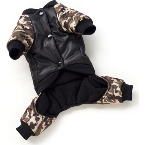 Nice FBI clothes for pets in general thickening dog overalls winter clothing for boy dogs