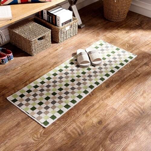 Cute Plaid Carpet Bedroom Kitchen Living Room Bathroom Non-Slip Door Mat