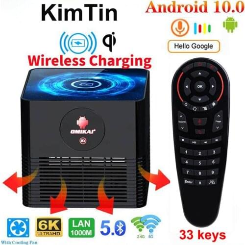 Smart Wireless Charging Android 10 TV Box OS 10 Media Player 6K HD 5G Wifi 1000M LAN 10bit HDR OMIKAI K1 TVBOX 4G 32G Youtube