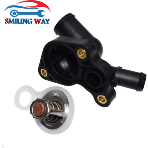 SMILING WAY# Coolant Thermostat with Gasket Seal kit For Mini Cooper 1.6L R50 R52 R53 2002-2008 OE# 53010552AA ; 11531485847