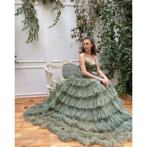 Turkish 2020 Elegant Sweetheart A-Line Evening Dress Floor-Length Prom Dress Robe De Soiree Aibye Vestido de festa Dubai