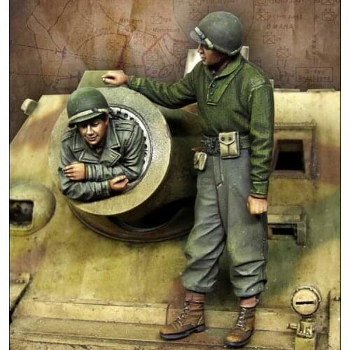 1/35 US infantry. WW2 , Resin Model Soldier GK, WWII military theme, Unassembled and unpainted kit