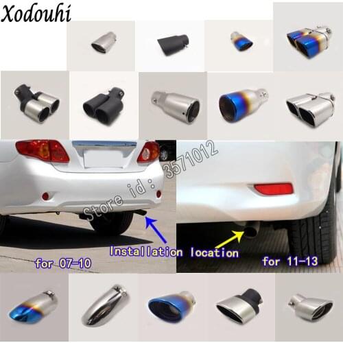 For Toyota Corolla Altis 2007 2008-2013 car cover muffler exterior back end pipe dedicate exhaust tip tail outlet ornament 1pcs