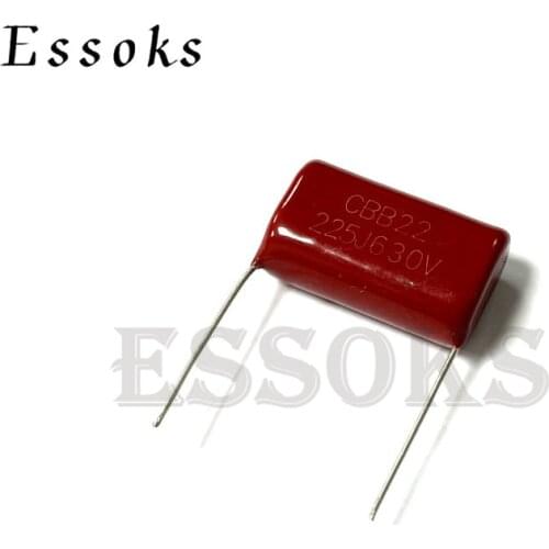 2PCS 630V225J 2.2UF Pitch 25mm 27.5mm 22000NF 630V 225 225J CBB Polypropylene film capacitor