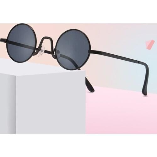 2021 Vintage Children Sunglasses Boys Girls Round Retro Anti-glare UV400 Sun Glasses For Child Metal Frame Kids Oculos Eyewear