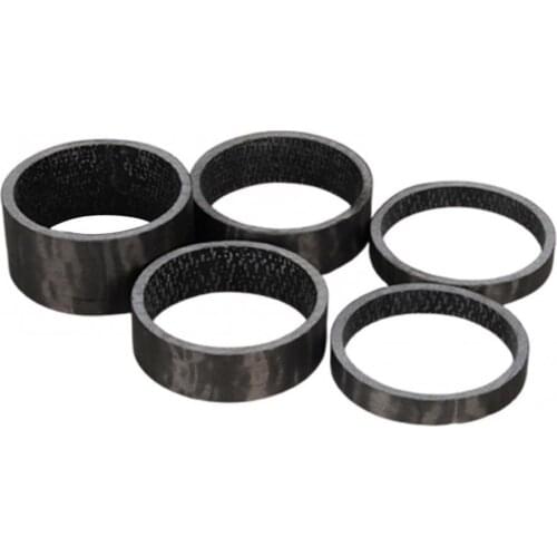 5Pcs Carbon Fiber Washer Road Bicycle Headset Stem Spacer Kit for 5mm, 10mm,15mm