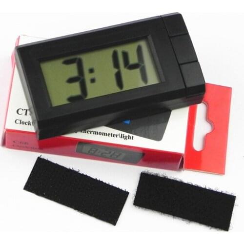 Car Automobile Digital Clock Mini Auto Watch Automotive Month Date stopwatch