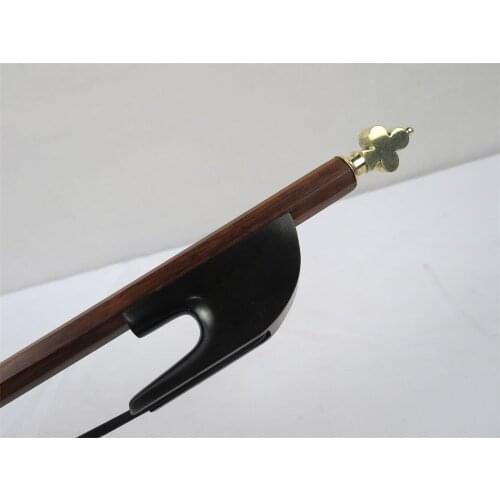 Baroque style upright bass bow 3/4, black Horsehair letterwood3/4 bass bow#10241