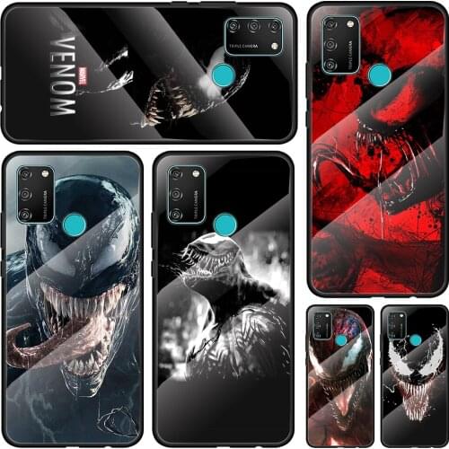 Villain Marvel Venom Tempered Glass Cover For Honor 30 20 10 9X 8X Lite Pro Plus Silicone Phone Case Coque Shell