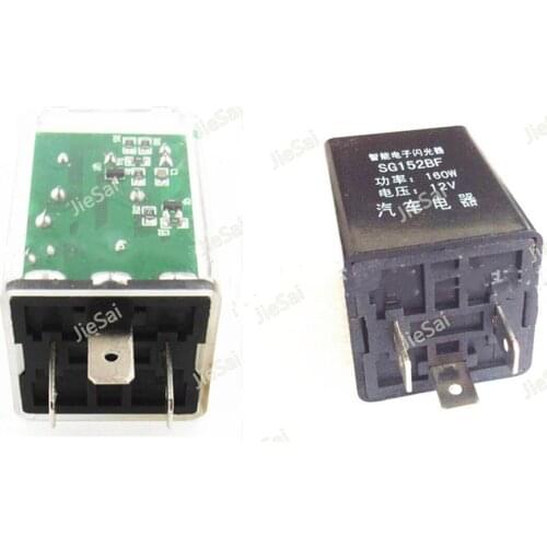 3 Pins black/transparent Electronic Adjustable Flasher Relay with buzzer for Car Turn Signal Light Blinker for motorcycle