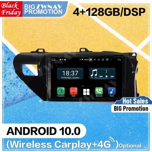 128G DSP Carplay Android Screen DVD Player Car For Toyota hilux 2016 2017 2018 WiFi GPS Navigation Auto Radio Stereo Head unit