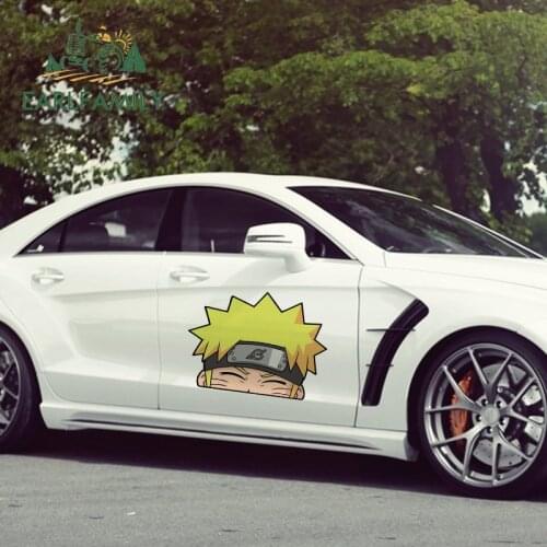 EARLFAMILY 43cm x 31.7cm for Ninja Smiling Peeker Car Sticker Windows Waterproof Motorcycle Decals Laptop Decoration