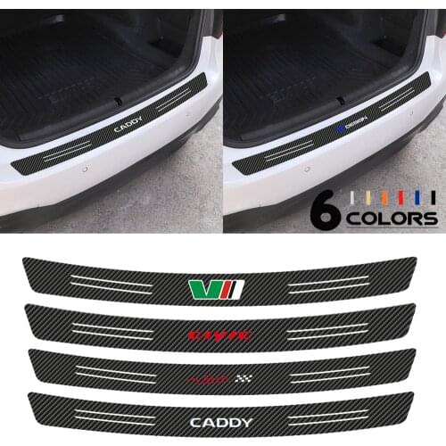 Carbon Fiber emblems Car Trunk Rear Bumper Sticker For Renault Megane 2 3 Duster Logan Clio Laguna 2 Captur Auto Accessories