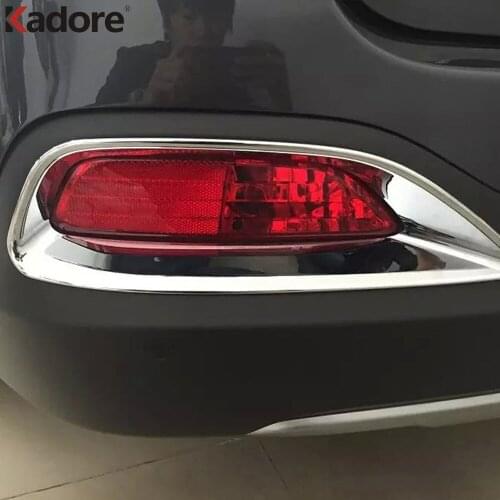 For Kia Sorento 2015 2016 2017 ABS Chrome Rear Fog Light Lamp Cover Trim Tail Foglight Frame Trims Car Styling Accessories 2pcs