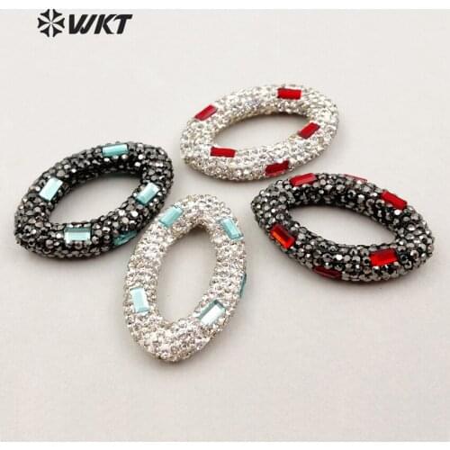 JF181 Beautiful Oval Shape Rhinestone Beads With Small Exquisite Crystal Decoration For High Quality Jewelry Making Accessory