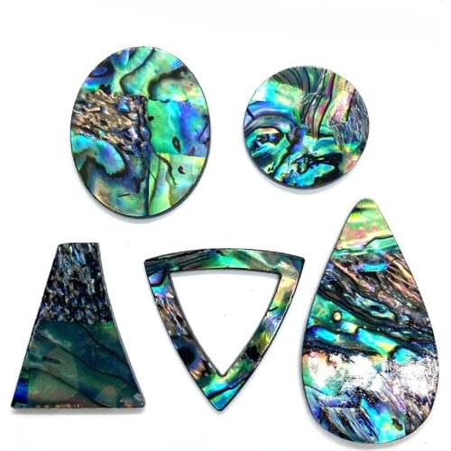 Water Drop Shape Abalone Shell Pendant Oblate Abalone Shell Beads DIY Jewelry Handmade Necklace Earrings Jewelry Accessories