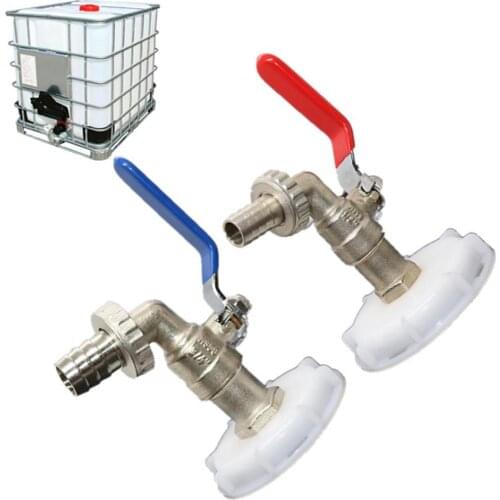 IBC Tank Adapter Replacement Connector Fitting Valve S60X6 1/2" Garden Hose Faucet Water Tank Hose Connector 3/4" Garden Tap