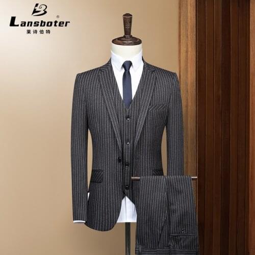 Suit Men Formal Business Slim Suits Jacket+ Pants Wedding Dress Party Suit Blazers Working Uniform Men Costume Homme FS-185
