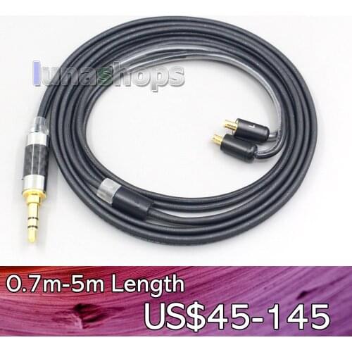 LN007093 2.5mm 4.4mm Black 99% Pure PCOCC Earphone Cable For Audio Technica ATH-CKR100 ATH-CKR90 CKS1100 CKR100IS CKS1100I