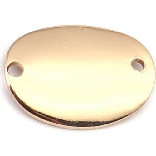 DoreenBeads New Fashion Copper Connectors Oval Silver Color/Gold/Rose Gold Curve DIY Gifts Jewelry Accessories 19 x 14mm, 5 PCs