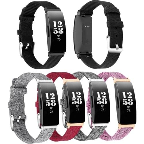 Nylon Woven Fabric Wristband Strap for Fitbit Inspire / Inspire HR Smart Watch Canvas Replacement Watch Band Strap Bracelet