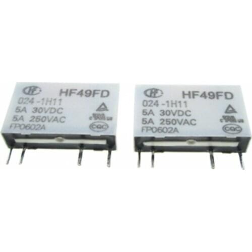 NEW 24VDC relay HF49FD-024-1H11 HF49F-024-1H1 HF49F 024-1H1 HF49FD 024-1H11-24VDC JZC-49F 024-1H11 24VDC 24VDC 24V 5A 250V DIP4