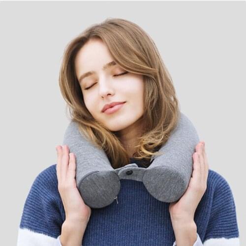 HMUNII Memory Foam Neck Pillow Soft U Shaped Slow Rebound Shipping Neck Cervical Space Travel Health care For Travel Accessories