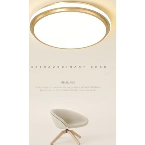 Ceilling lampRoom lamp Nordic light Luxury Golden Round Simple Modern Ceiling lamp Fashionable Atmosphere LED Study bedroom lamp