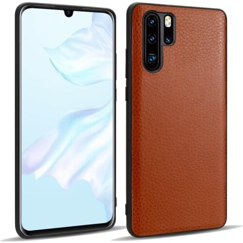 Luxury Genuine Leather Case For Huawei P30 Pro Shockproof Tpu Cover P30 Back Phone Case For Huawei P30 Lite Drop Protection Case
