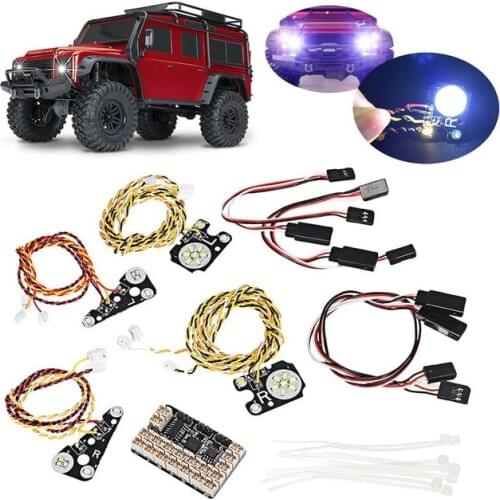LED Front Rear light IC Lamp Group Headlight Kit For TRAXXAS Trx4 RC Car Parts DIY Replacement Repair Accessories