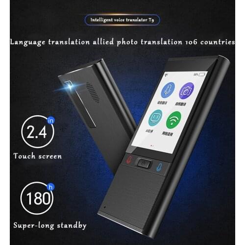 T9 2.8 Inch AI Intelligent Voice Translator Text Photo Translator Machine Multi-language Offline Real-time Simultaneous Trans