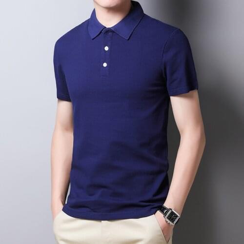 TFU 2020 New Men Summer Casual Embroidery Cotton Polo Shirt Men Short Sleeve Business Fashion High Quantity Polo Men 4XL Plus