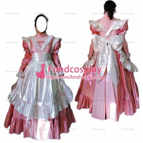 Sissy maid pvc dress lockable Uniform cosplay costume Tailor-made[G2456]