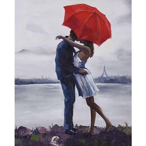 Oil Painting By Number Woman Couple On Canvas Handmade Paint DIY Craft Kits For Adults Picture With Frame Number Home Decoration