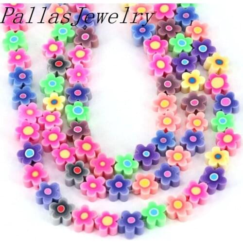 5 Strands Colorful Flower Polymer Clay Spacer Handmade Beads For Jewelry Making DIY Bracelet Necklace Accessories