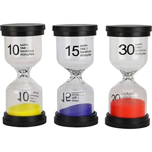 6pcs/set 1/3/5/10/15/30 Minutes Timer Hourglass Sand Clock for Cooking Brushing Teeth Sands Timer Sandglass Desktop Ornaments