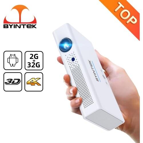 BYINTEK R19 2K 3D 300inch Android WIFI Video LED Portable Mini DLP Proyector Beamer Full HD 1080P Projetor for 4K