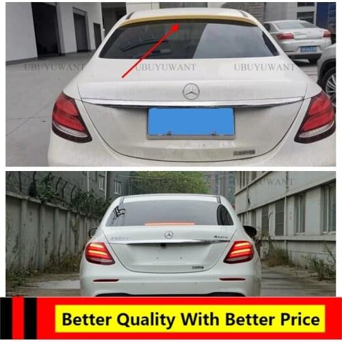 For Mercedes-Benz W213 E200 E260 E300 E350 2016-2019 ABS Material Primer Color Car Tail Wing Decoration Rear Roof spoiler