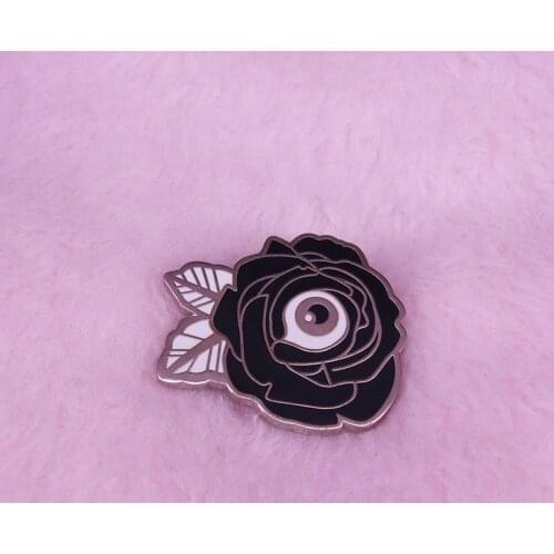 Flower of my eye enamel pin cool pretty Gothic art gift