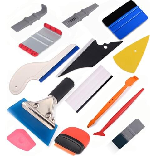FOSHIO Carbon Fiber Vinyl Film Wrap Car Accessories Kit Auto Window Tinting Scraper Magnet Sticker Squeegee Car Repair Tools