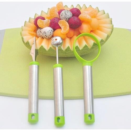 Fruit Platter Carving Knife Melon Spoon Ice Cream Scoop Watermelon Kitchen Gadgets Accessories Slicer Tools Food Cutter