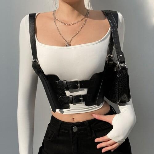 Giyu Pu Leather Adjustable Slim Strap Black Backless Corsets Wide Underbust Girdle Cummerbunds Ladies High Quality Fashion Belts