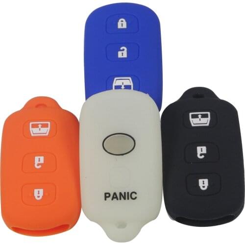 Bilchave 3 Buttons Silicone Remote Car Key Case Cover Fob For Toyota Smart Key Shell Car-styling Protection