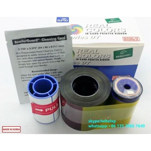 10Pieces DIC10193 (Compatible) YMCKOP 750 Prints Made in Korea Matica EDIsecure DCP360 Card Printer DCP360I Plus