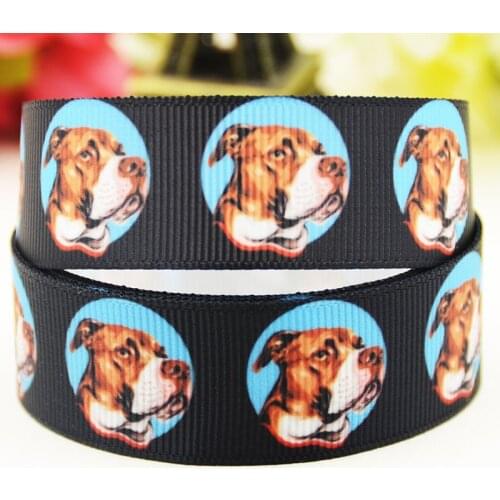 22mm 25mm 38mm 75mm Dog Cartoon pattern printed Grosgrain Ribbon party decoration 10 Yards X-03978