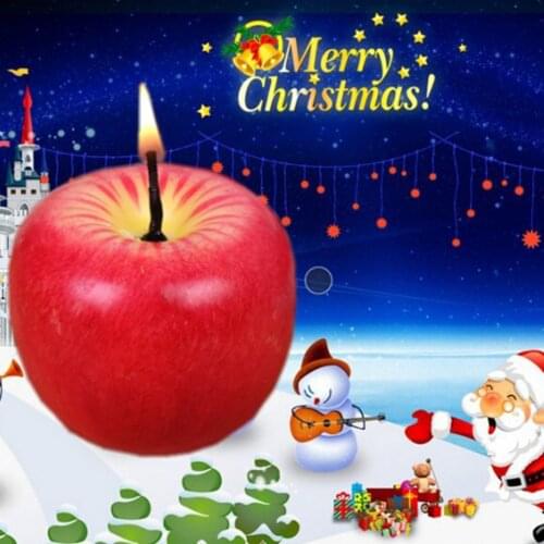 Creative Red Apple Shape Fruit Candle Home Decoration New Year Eve Christmas Birthday Decorations To Relatives And Friends