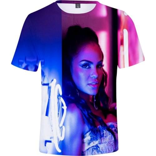 Natti Natasha 2021 3D Print Summer Preppy Style Men/Women Street Clothes T-shirt Retro Gothic Street Youthful Style