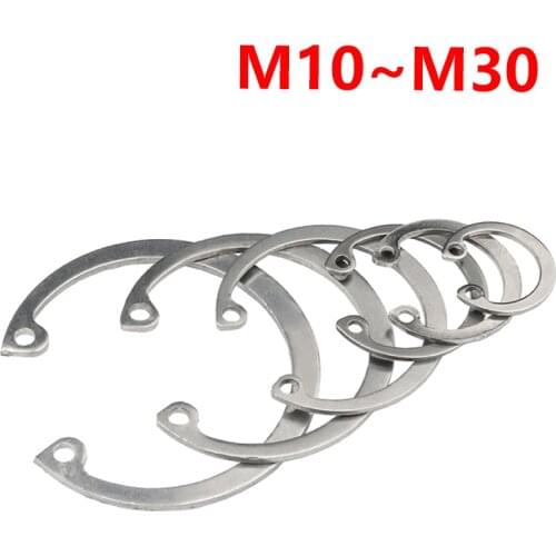 M10~M30 Inner Hole Circlip Shaft Internal Circlip C Type Snap Retaining Ring Card Clamp Spring Lock Washer 304 Stainless Steel