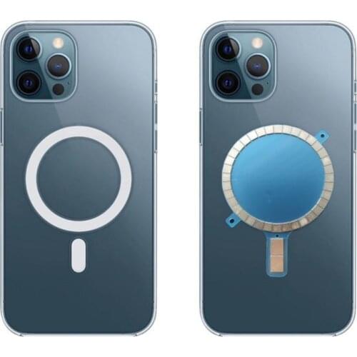 1pc Wireless Charging Magnet Mobile Phone Case Strong Magnetic Magsafe Back For 12 Mini 11 Xs Xr 8 For IPhone 12 Pro Max