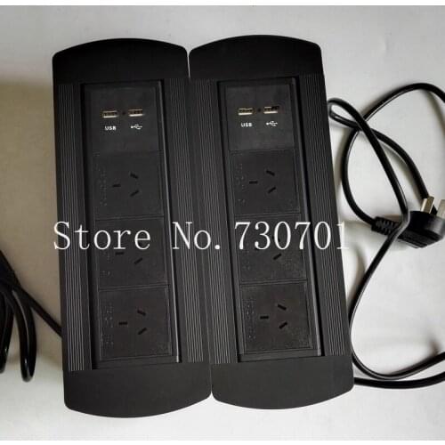 2019 New Multifunctional USB Electric Tabletop/Desktop Manual Flipping Rotation Socket with AU power And charge USB